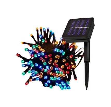 Luces Navideñas con Panel Solar